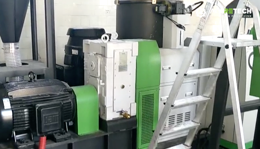 Máquina de pelotização de plástico ACS-PRO com equipamento de remoção de poeira